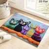 Six Colorful Cats Bathroom Floor Mat, Soft Fuzzy Entrance Rug for Indoors and Outdoors, Home Decoration