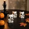 3D tištěná kočičí ozdoba Halloweenská soška ducha, Ozdoba, Bílá stolní miniaturní soška Roztomilá figurka pro výzdobu domácího kancelářského stolu