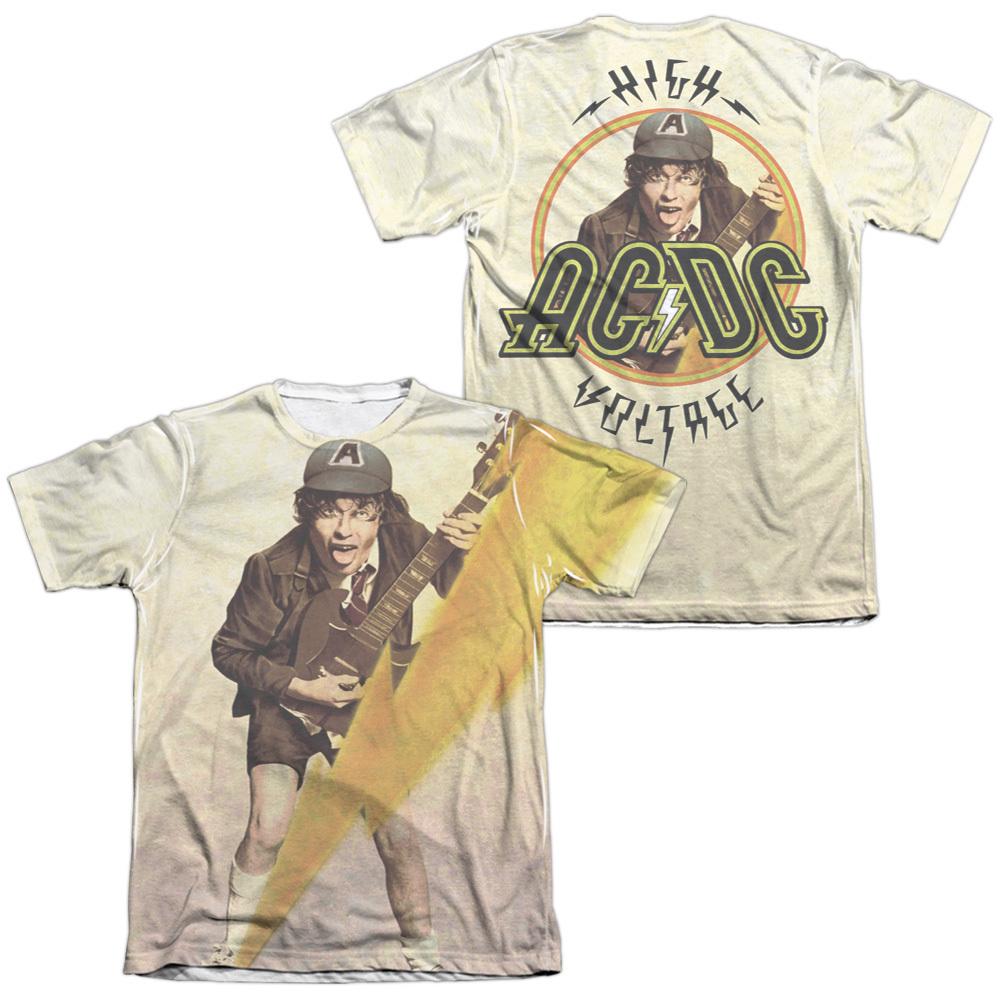 ACDC HIGHER VOLTAGE Licensed Sublimation Adult Men s Band Tee Shirt SM-3XL Unisex T-Shirt XXXXL