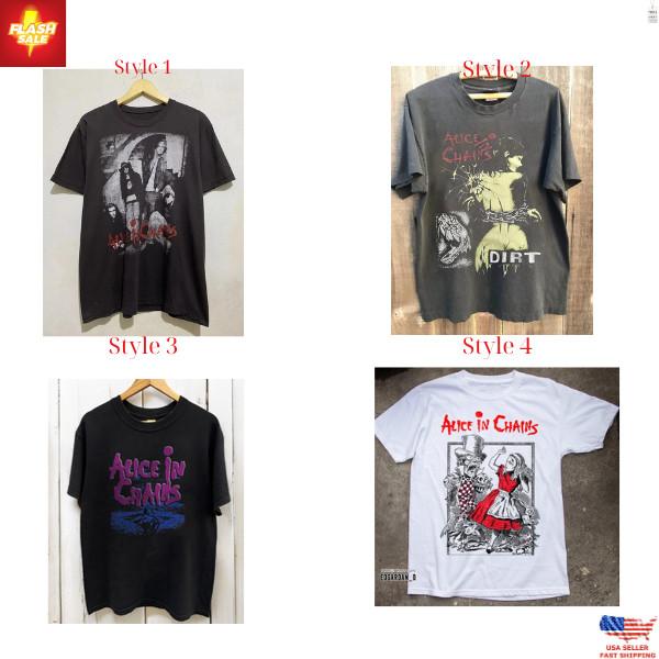 New Apparel Alice In Chains Band Collection Shirt Rock Grunge Concert Merch Tee Unisex T-Shirt XXXXL