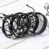 5pcs/set Retro Stylish Multilayer Wooden Beaded Men's Bracelet