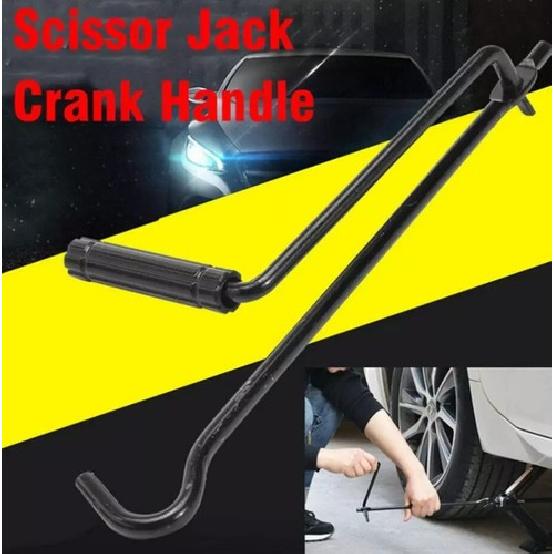 Car Jack Hand Crank Wheel Spanner Handle For Scissor Car Lift Foldable Tool