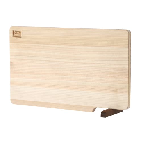 Hinokioh Dishwasher-Safe Japanese Hinoki Cutting Board with Stand, 30cm (12.5" x 7.5" x 0.5"), Wooden, Hinoki Wood