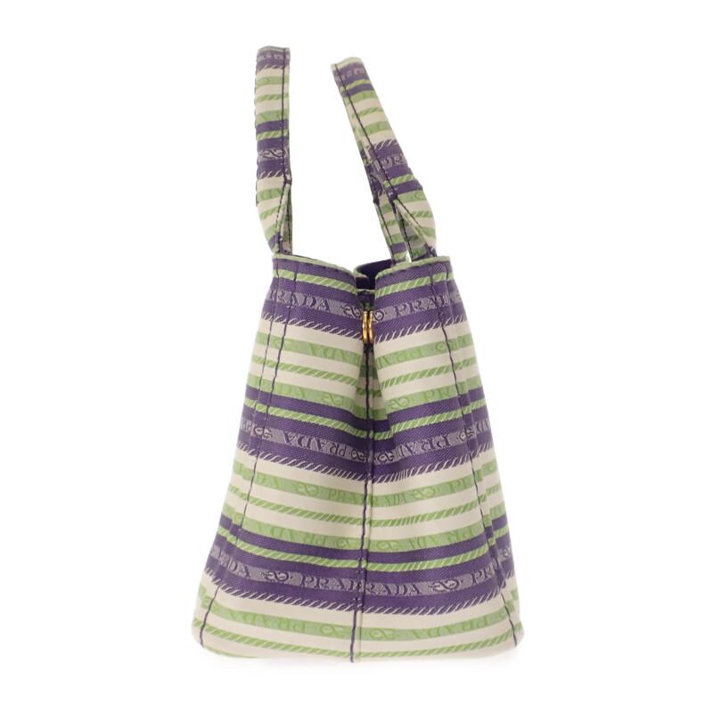 PRADA  1BG439 2WAY bag purple/green canvas Women