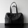 High-end, Light Luxury Top-grain Cowhide Genuine Leather Women's Bag, Simple Bowling Ball Underarm Bag, Hand-held Crossbody Bag