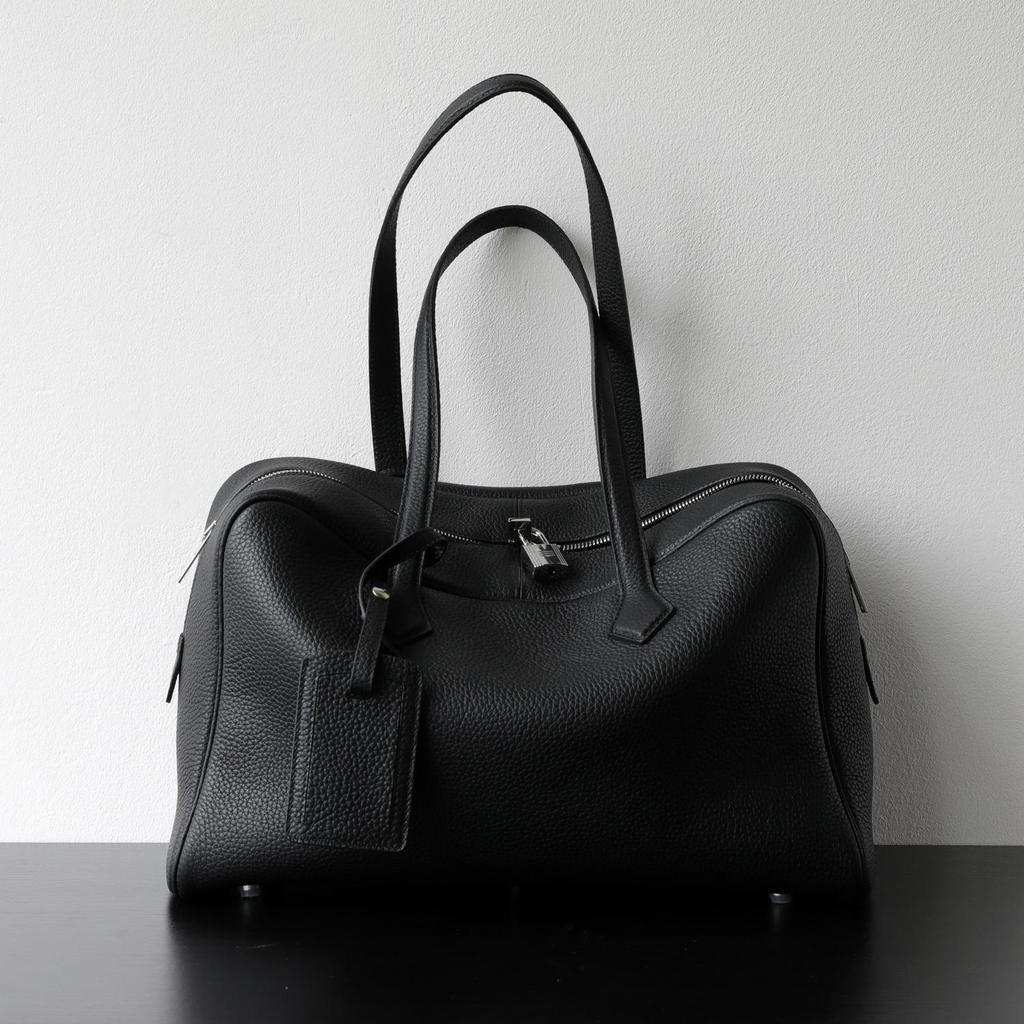 High-end, Light Luxury Top-grain Cowhide Genuine Leather Women's Bag, Simple Bowling Ball Underarm Bag, Hand-held Crossbody Bag