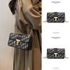 Premium Texture Women's Bag, New Printed Chain Oblique Span Bag, Versatile Shoulder Bag, Retro Small Square Bag.