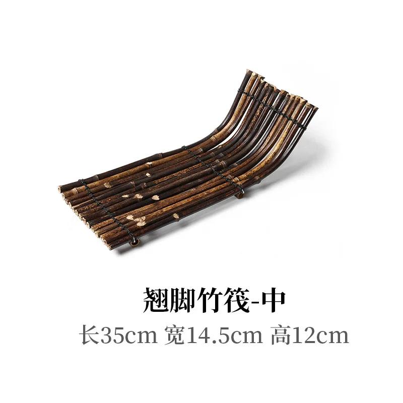 Bamboo Crafts Bamboo Raft Sushi Plate Japanese and Korean Sushi Restaurant Sashimi Shop Dishes Placement Decorative Bamboo Raft