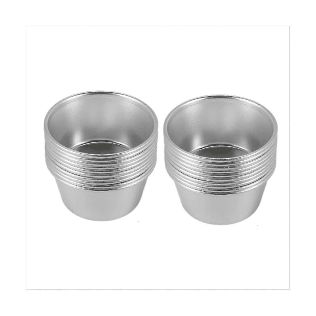 20 Pièces Moules Individuels Moules à Pudding Tasses Mini Plats à Fondre au Chocolat Tasse Antiadhésive Moule à Cupcake Gâteau Biscuit Pudding moins