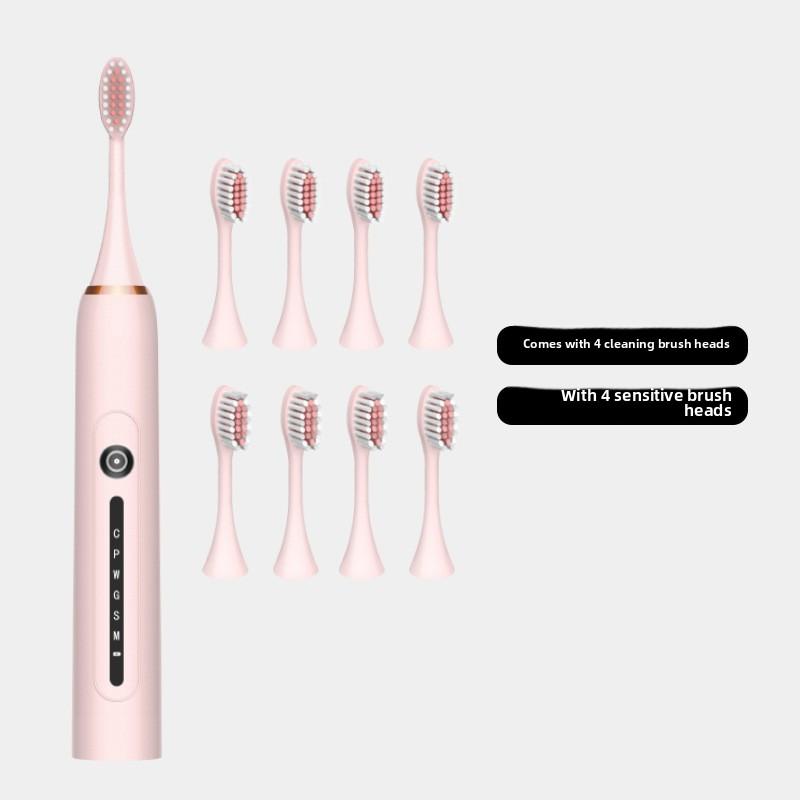 Weiche Borsten Elektrische Zahnbürste für Erwachsene Smart Home Schallzahnbürste Tragbar für Paare Lade-Set