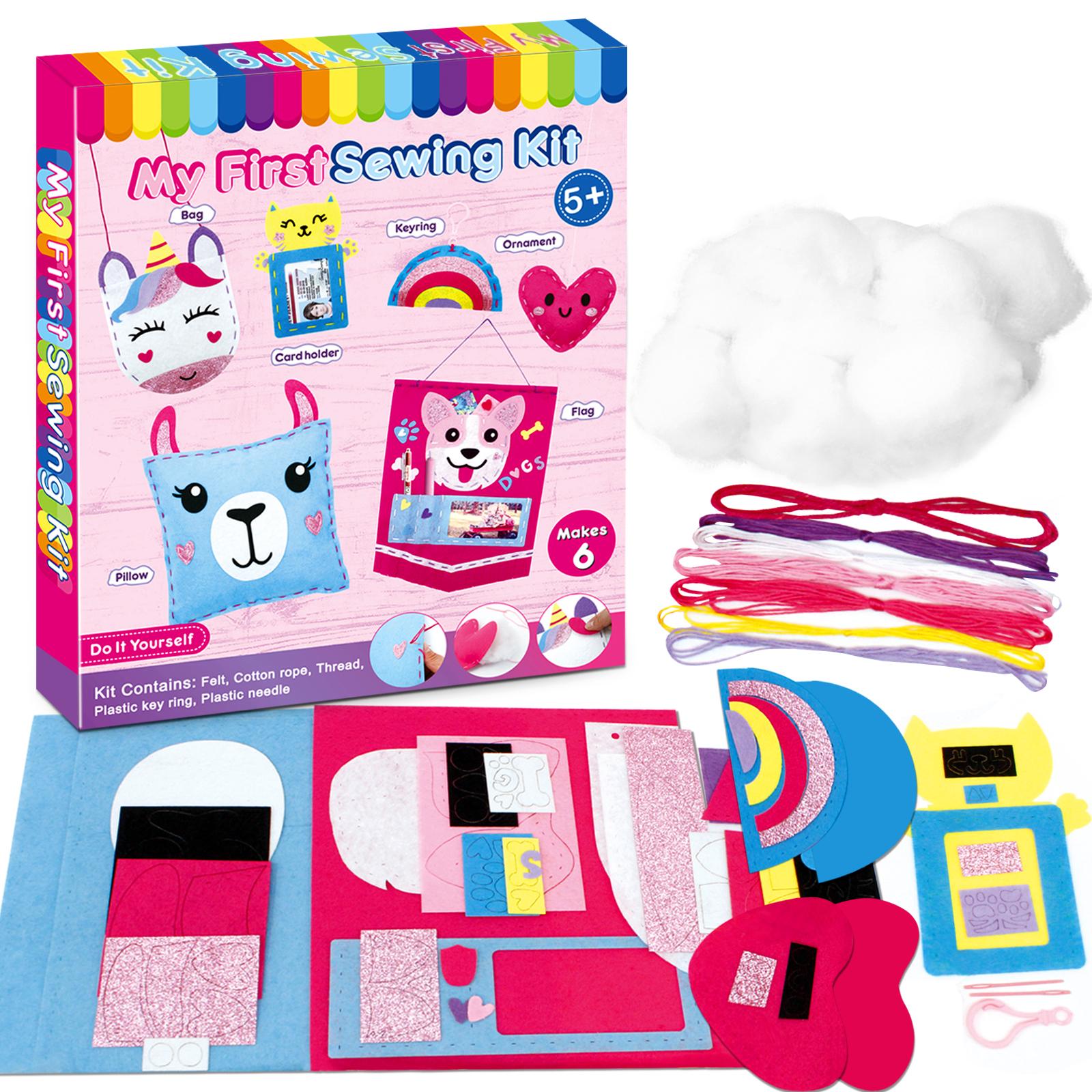 

6 pcs DIY Sewing Fabrics Crafts Felt Supplies Kits Sets Gifts for Kids for Adults for Boy Teenager for Girls