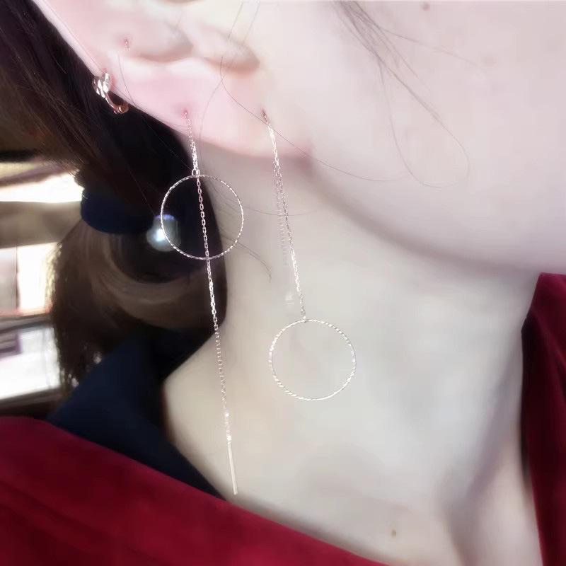 Exquisite Russian 585 Purple Gold Fashion Versatile Large Circle Earphone Women'S Foreign Gas Plated Rose Gold Earphone Women'S