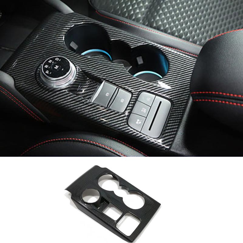 For Ford Focus MK4 Carbon Fiber Look Interior window swtich gear Steering Wheel Headlamp air Switche Button Cover Trim