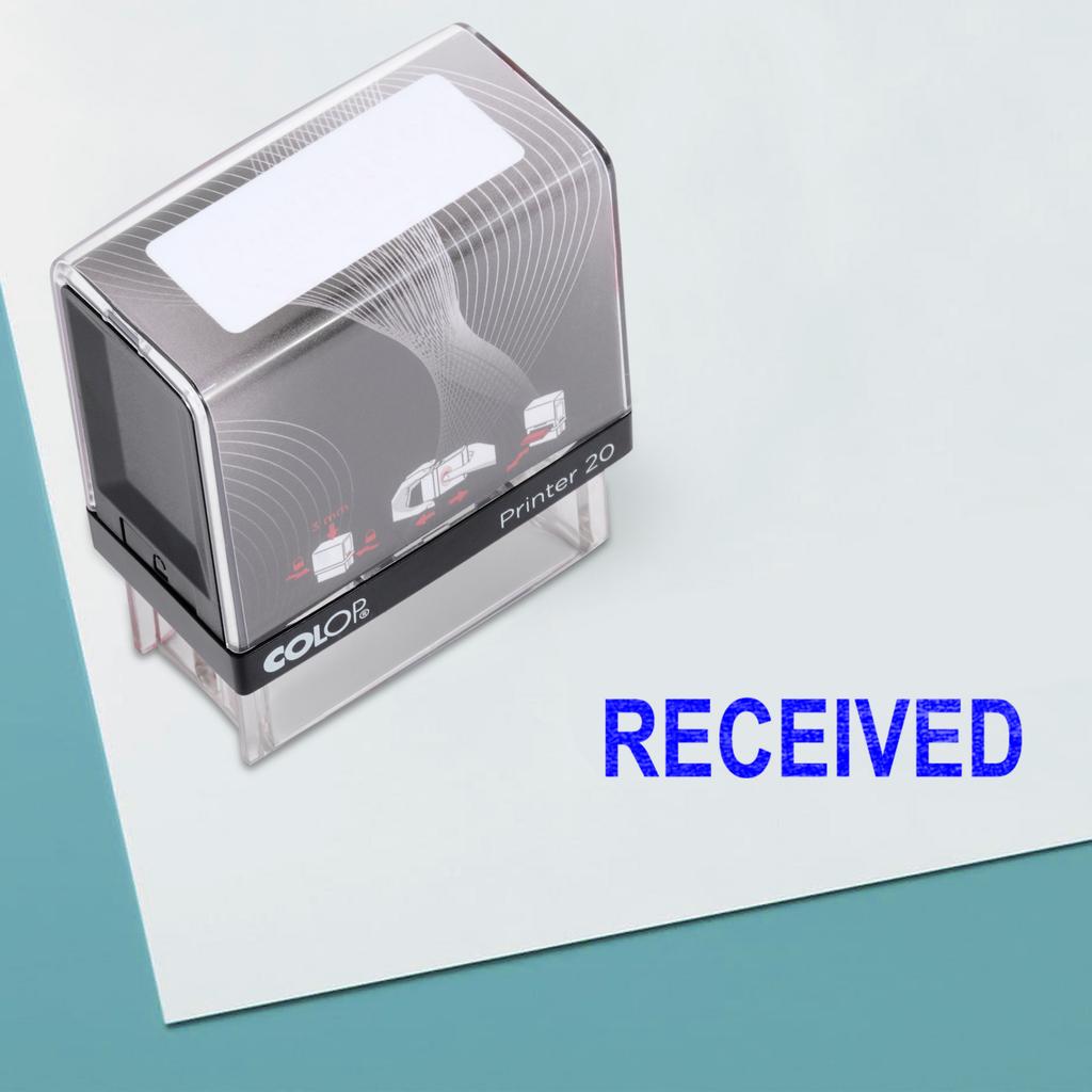 RECEIVED Self Inking Rubber Stamp Custom Colop Office Stationary P20 Mini Stamper