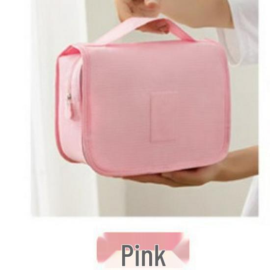 Foldable Women's Travel Wash Bag with Hanging Hook