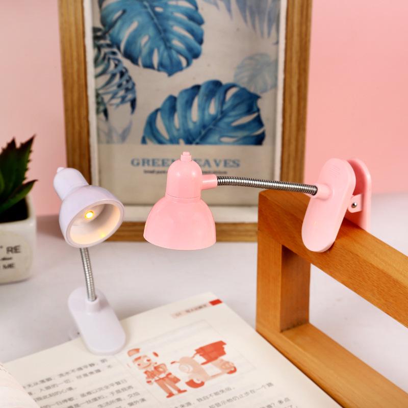 Chic Mini Desk Lamp - Stylish Eye Protection Clip Light for Dorm & Bedside