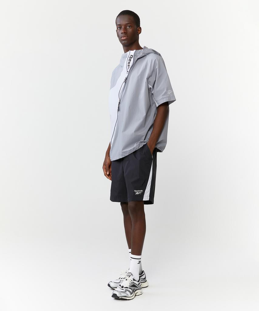 Reebok Hidden Ventilation Short Sleeve Hooded Anorak - Grey