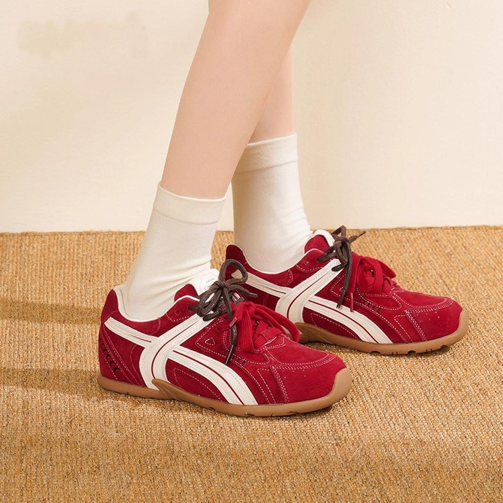 Cowhide Version Genuine Leather Women's Autumn New Wasteland Style Retro Dad Shoes Casual Versatile Sports Women's Shoes