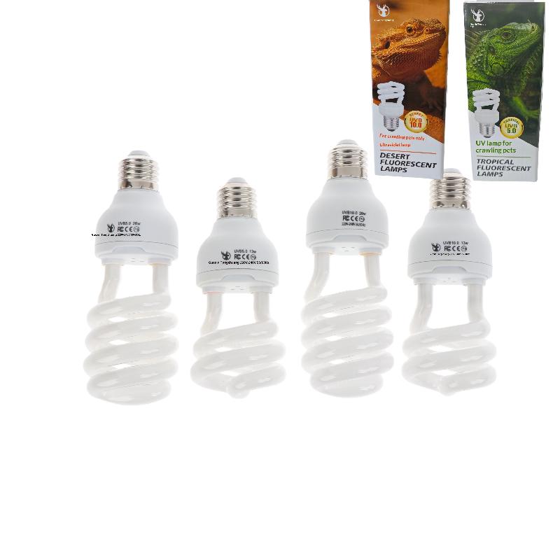 1 ks Lampy pro vyhřívání želv, ještěrek, hadů a plazů 13W/26W UV paprsky Energeticky úsporné světlo pro prohřívání terária 5.0 10.0 UVB lampa pro plazy