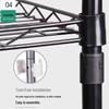 Bieying 5-Tier Adjustable Carbon Steel Kitchen Storage Rack