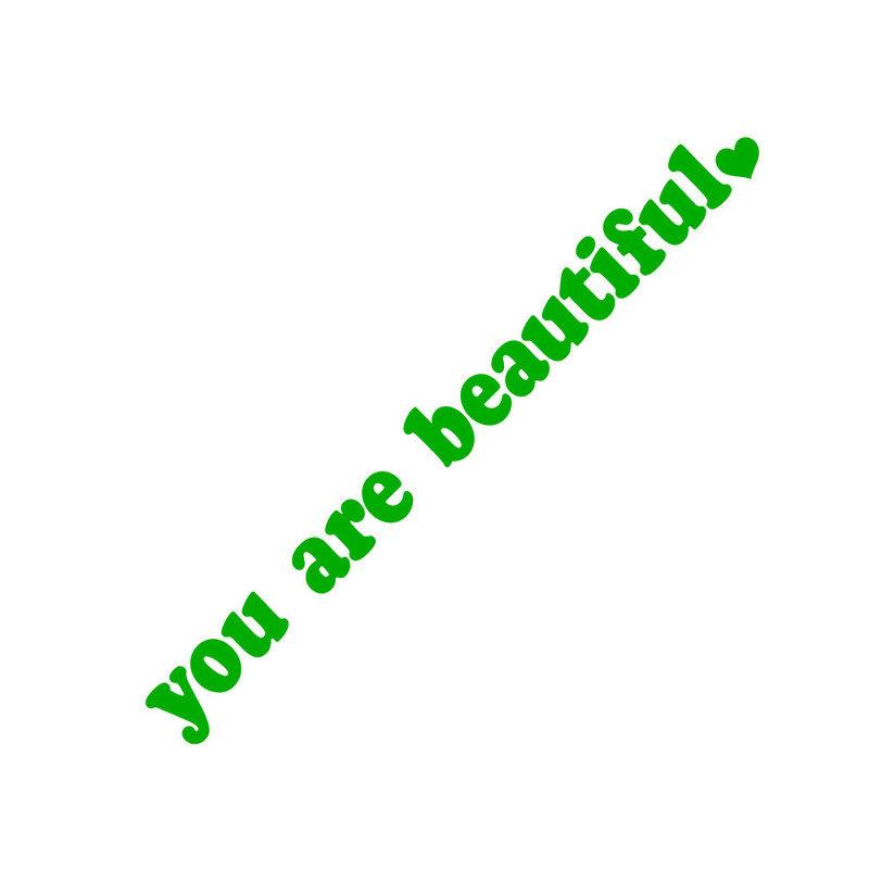 Decorative Car Sticker For Rearview Mirror You Are Beautiful Waterproof Sticker For Cars And Motorcycles car accessories
