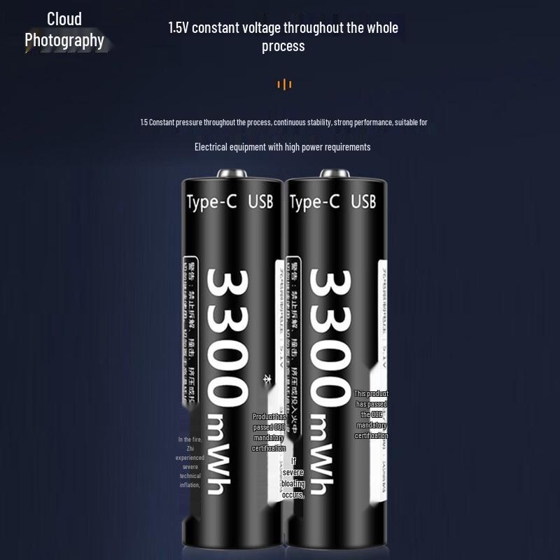 LEISE Type-C Rechargeable Li-ion Batteries CN plug (adapter included)