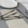 Fruit Fork Double Tine 5.5 Inch Stainless Steel Forks for Fruits Cakes Desserts Snacks Rust-Resistant 304 Food Grade Metal Forks for Party Hotel