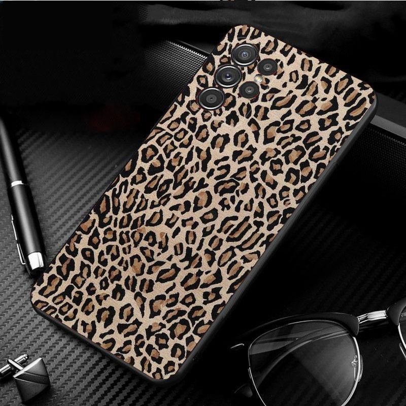Phone Case for Samsung S26 S25 S24 S23 S22 Ultra S23 S22 S25 Plus S24 FE S26Edge Pink Leopard Print Case