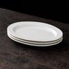 Off-White 9,4" ovales Porzellanteller für Meeresfrüchte, Fisch oder Trockenfrüchte
