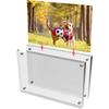 Transparent Poster Display Stand Magnetic Fridge Magnets Photo Stand  for Room Desk Home Decoration