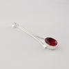 Roze Rubelliet Edelsteen 925 Sterling Zilver Handgemaakte Sieraden Ontwerper Druppelvormige Hanger 1,79" Voor Vrouwen PP-69-8