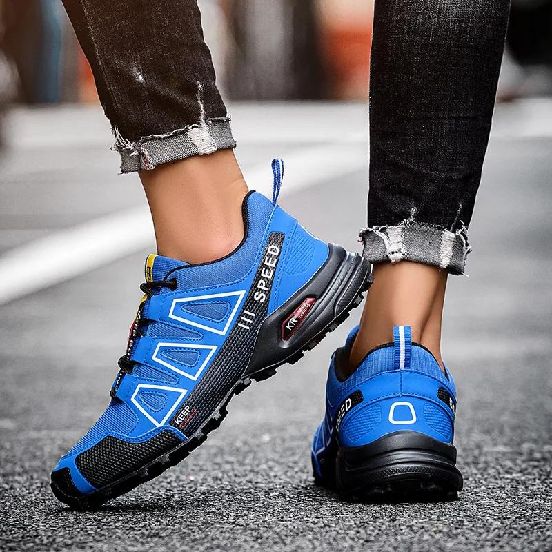 Summer New Men Women Waterproof Hiking Shoes - Lace-up Anti-slip Outdoor Trainers Trekking Climbing Tactical Sneakers