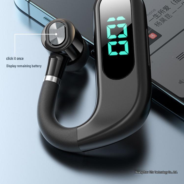 Wireless Single Ear Bluetooth Earphone with Long Battery Life for Drivers and Riders