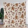 Vintage Watercolor Christmas Tree Throw Blanket, Cozy Festive Flannel Blanket for Couch Bed Decor