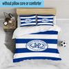 3PCS Queens Crest Football Bedding set,Ideal For1pc Duvet Cover And 2pcs Pillowcases Perfect for Christmas gift,Ideal for Bedroom, Dormitory
