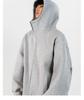 Unisex Oversized Fleece-Lined Hoodie Cardigan: American Style Autumn/Winter Casual Jacket