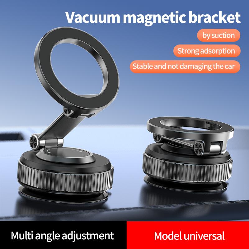 2026 New Trending Magnetic Alloy Vacuum Suction Mobile Phone Stand for Car Dashboard & Desk