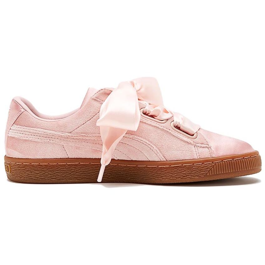 Puma Scarpe da ginnastica casual retrò Basket Heart Vs Velvet Bow Donna Rosa 366731-02