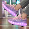 Children's Heely Shoes Four-wheel Summer Boys Luminous Detachable Girls Students with Wheels Sports Shoes