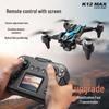 Cross K12 Foldable Brushless Quadcopter Drone with HD Photography, Real-time Transmission, Intelligent Obstacle Avoidance, and Remote Control.
