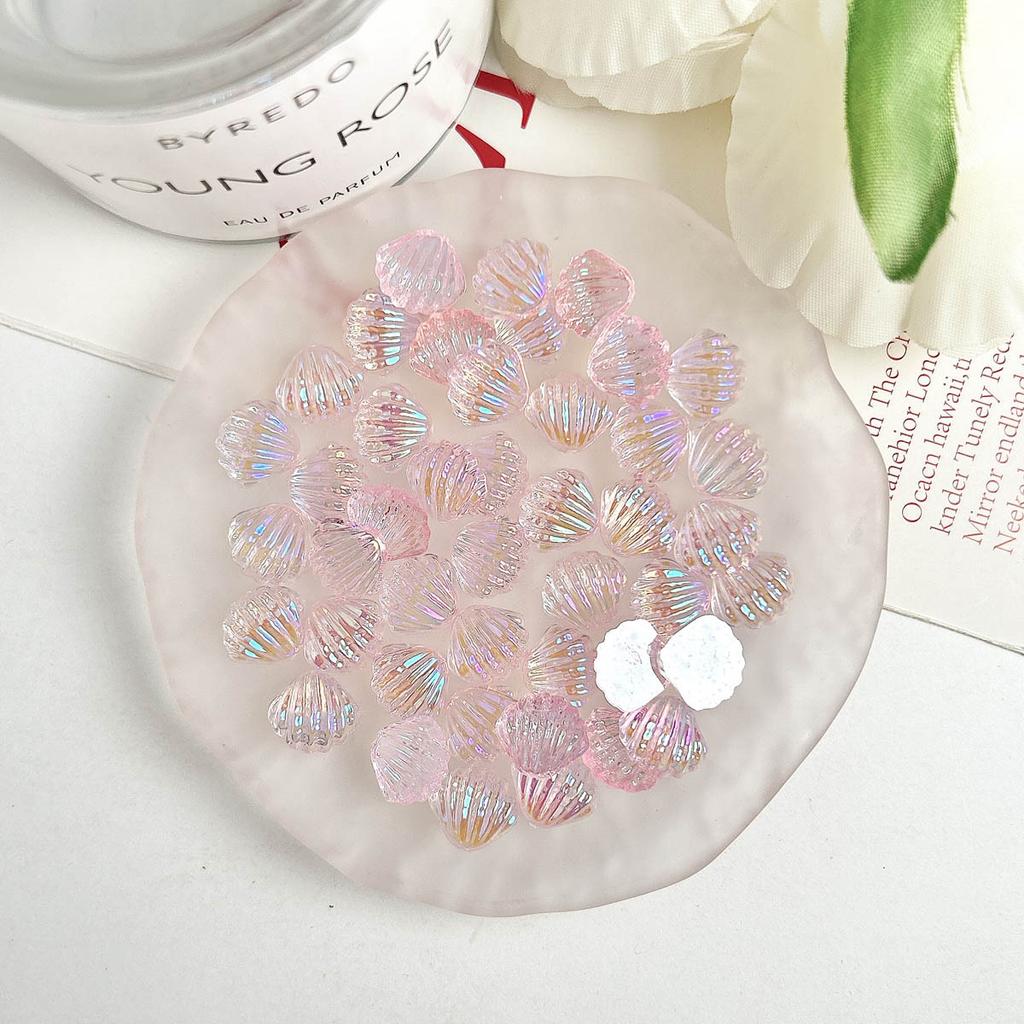 Aurora Colorful Scallop Shell DIY Accessories Hair Clips Nail Art Decorations Phone Case Headwear Resin Accessories