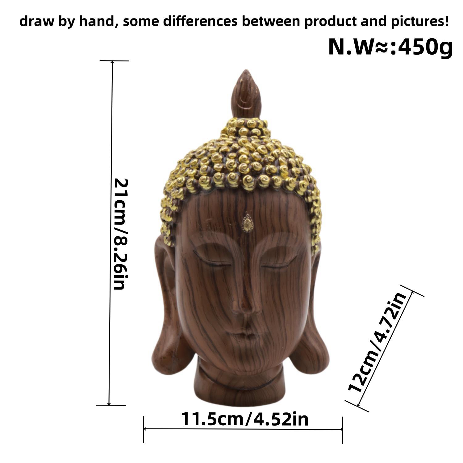 

Latest Ebony-grained Shakyamuni Buddha Statue Ornaments Home Best Use Living Room Wine Cabinet Statue Resin Crafts Durable