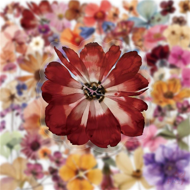 50Pcs/Set Wabi-sabi. Retro Flowers & Leaves Series 02 PET Stickers Waterproof DIY Fashion Doodle Decals Stickers