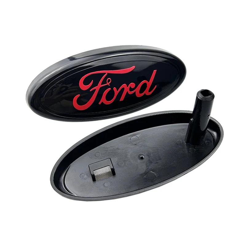 Autoaufkleber Ford Neu 2025 Heiß 14,5x6,5cm ABS Auto Frontemblem Abzeichen für Ford Focus 2 3 Mondeo Fiesta Ranger Mustang Kuga Explore