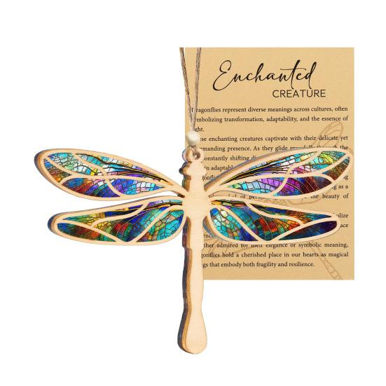 Dragonfly Hanging Ornament Sun Catcher Decorative Pendant Christmas Tree Decoration