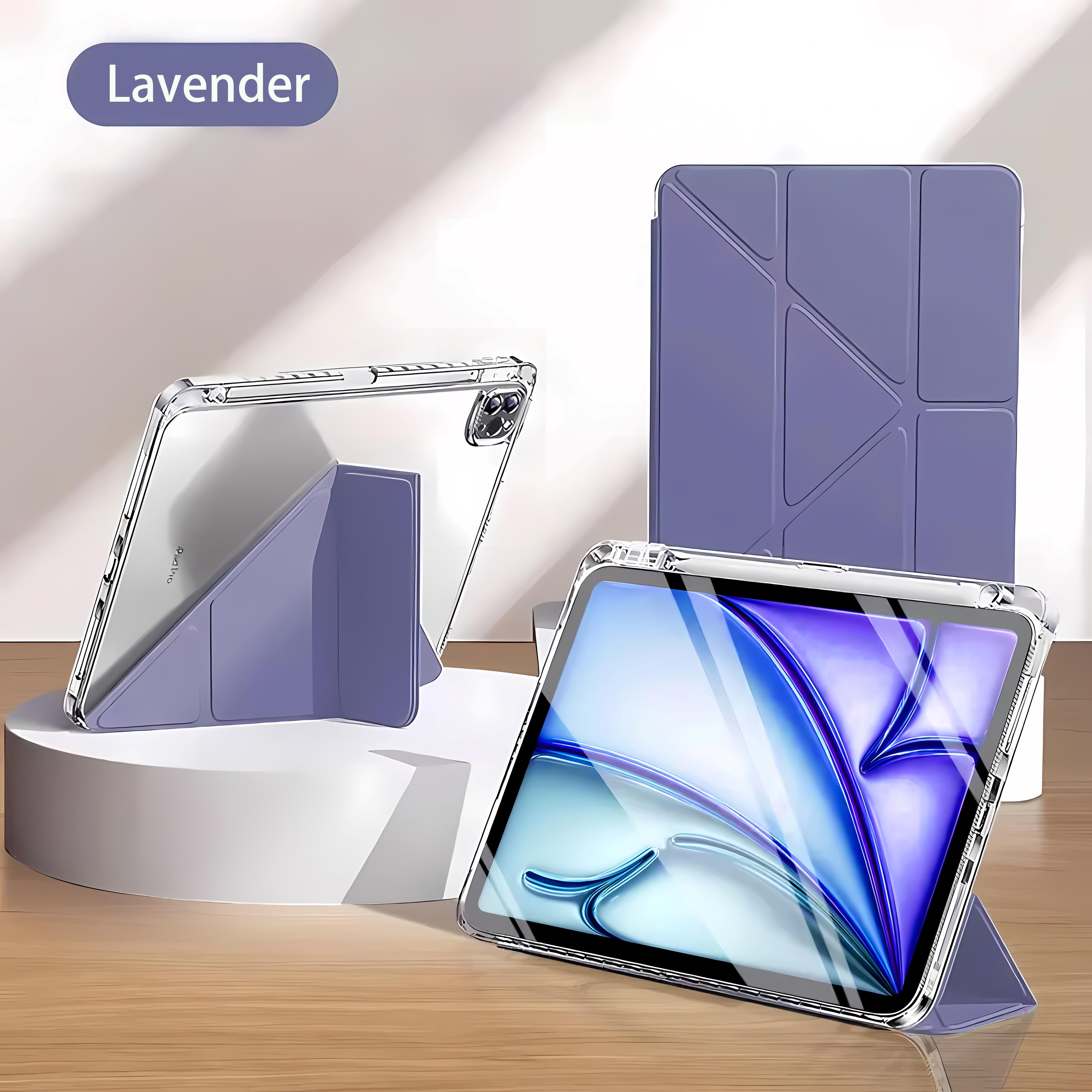

New HD Acrylic Case For iPad A16 11th Generation Capa For Air7 M3 M2 Mini A17 Pro 11 13 12.9 Air 5 4 10th 10.9 10.2 Cover iPad 11th A16 2025 лавандовый