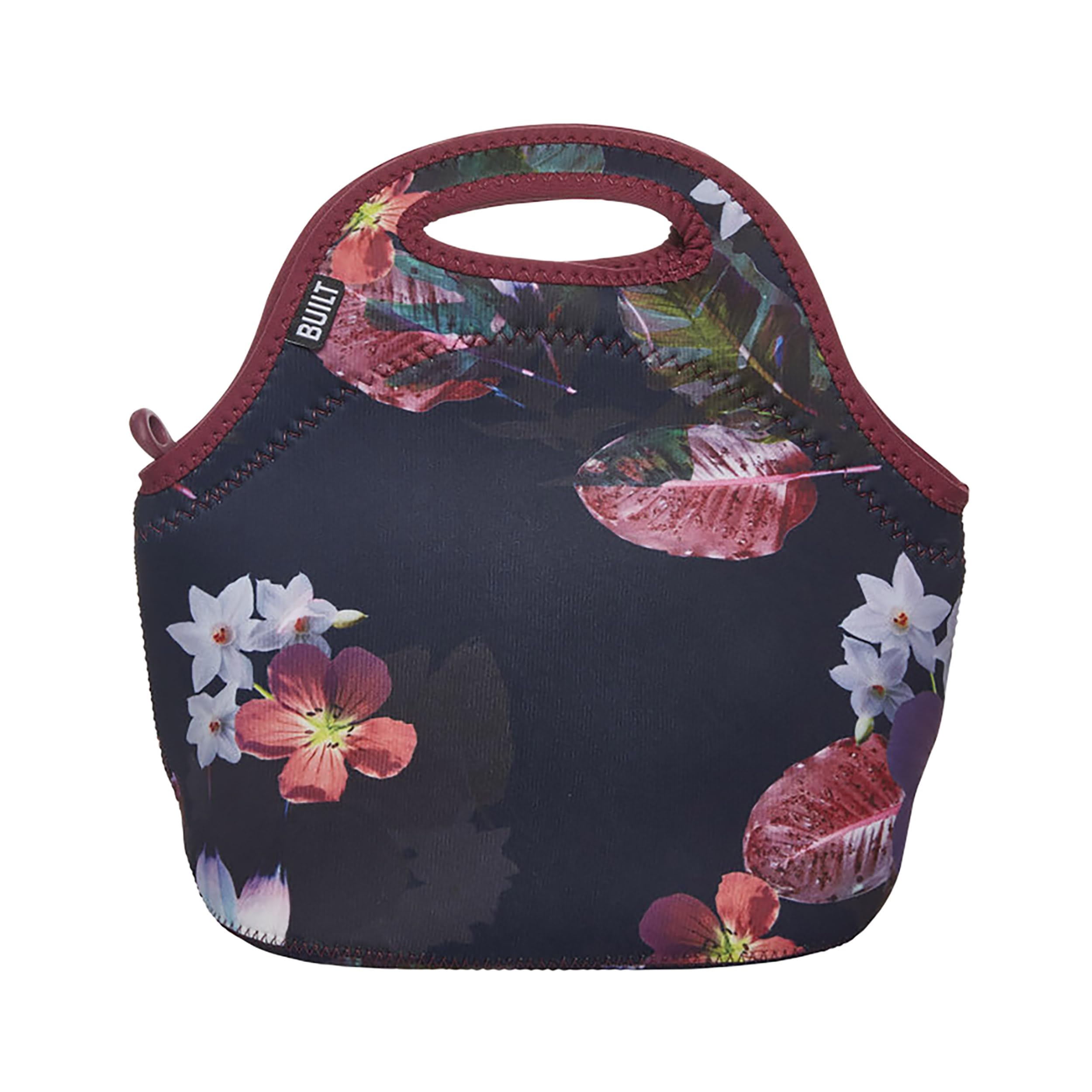 

BUILT Tote Goumet Lunch Second Floral New York Midnight Botanical Bag, Bag, Washable, Soft, Bag, Bag, Handbag, Zippered, Print, Black, Style,