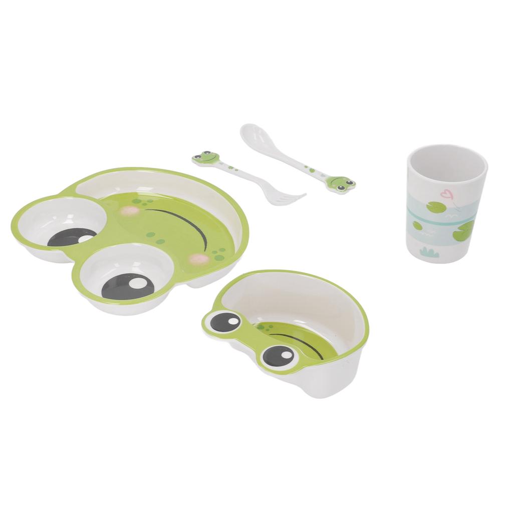 Toddler Dinnerware Set Dishwasher Safe BPA Free Prevent Slip Cartoon Baby Dinner Plate Bowl with
