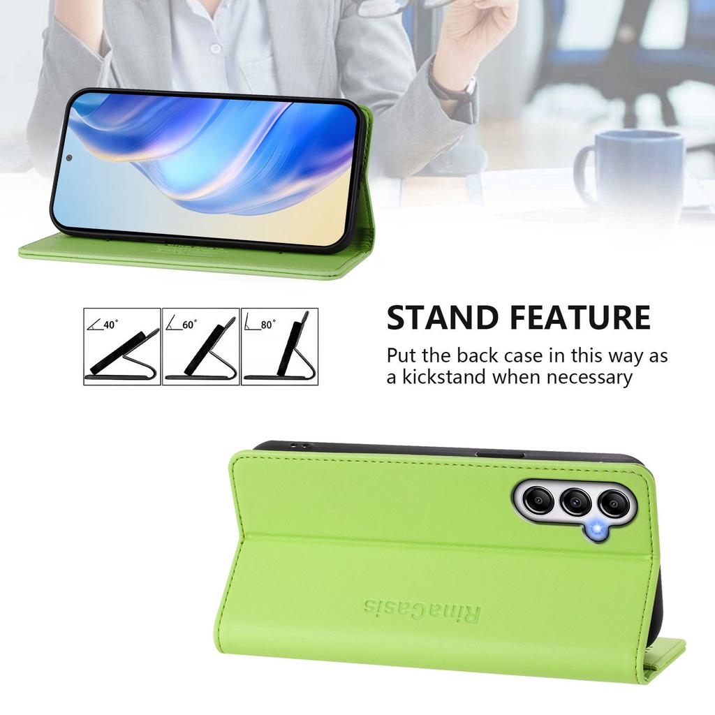 For Samsung Galaxy A54 5G Leather Case RINACASIS RC01 Phone Cover with RFID Blocking Wallet Stand
