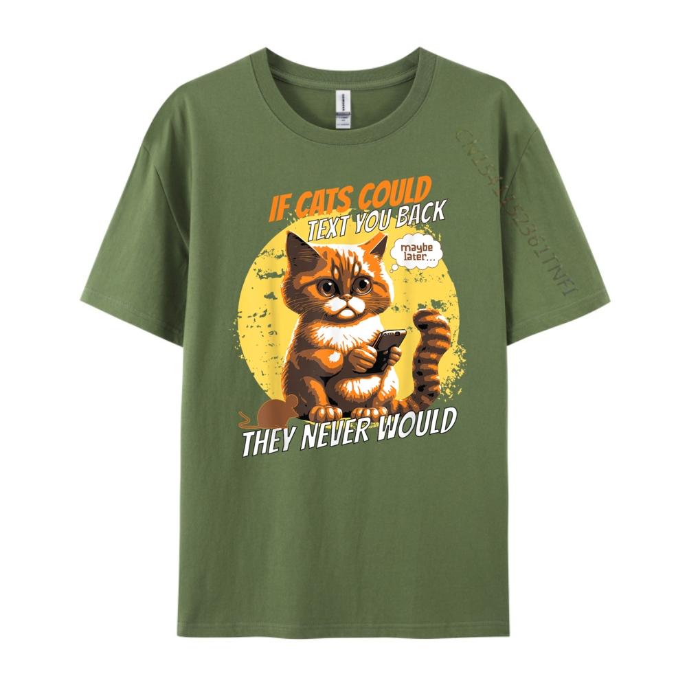 Katzen Telefon Katzen Lol Person Humor Wenn Katzen Texten könnten Handy Grafik T-Shirt Herrenbekleidung 2024 Cinco de Mayo